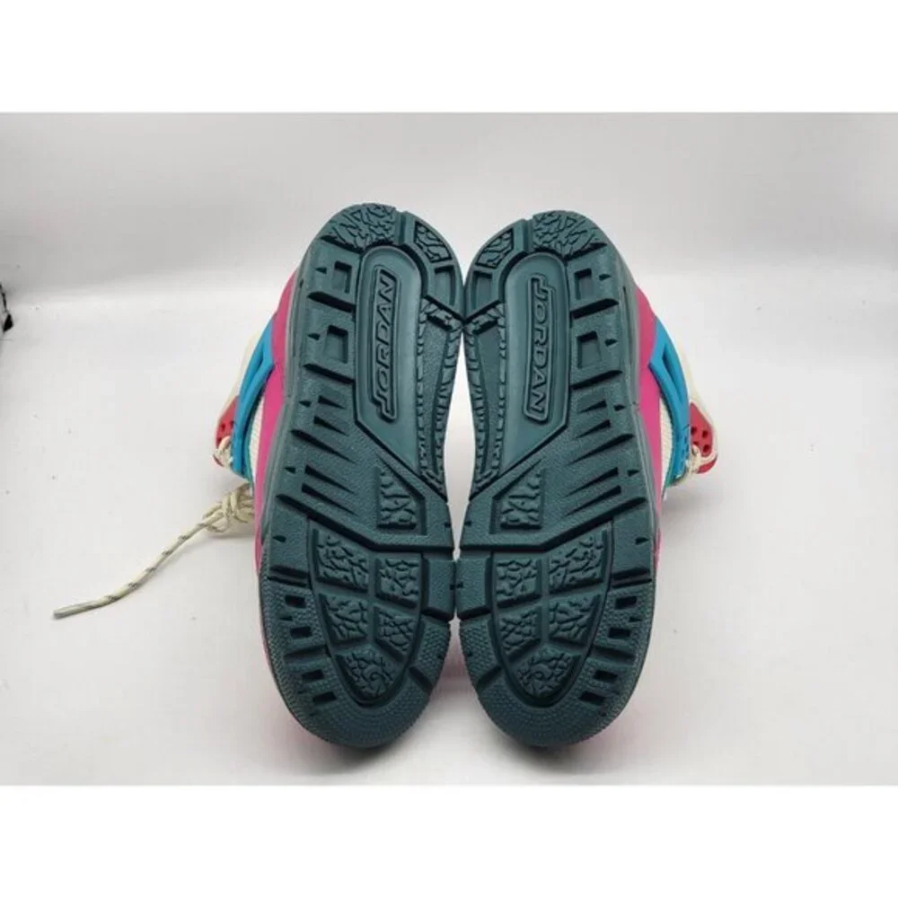 Jordan Spizike Low Shoes Boys‎ Size 4Y FD4653-163 Cream Pink Blue Teal Red Youth